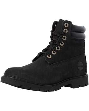 Timberland 6 Inch Basic Leather Boots - Black
