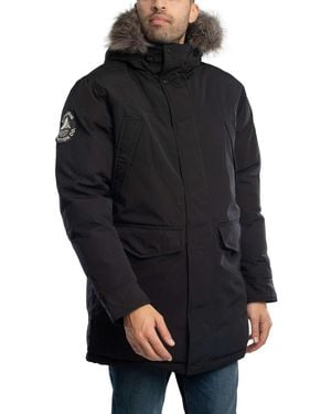 Superdry Everest Faux Fur Parka Jacket - Black