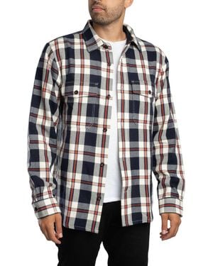 GANT Heavy Twill Check Overshirt - Grey