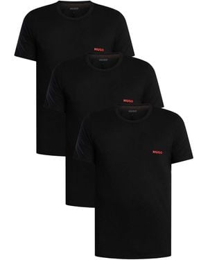 HUGO 3 Pack Lounge T-shirts - Black