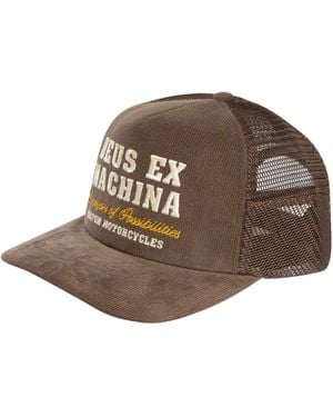 Deus Ex Machina Gumshoe Cord Trucker Cap - Brown
