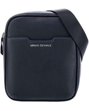 ARMANI EXCHANGE Branded Crossbody Bag - Blue