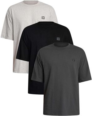 Lyle & Scott 3 Pack Lounge Relaxed T-shirt - Black