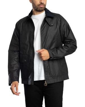 Barbour Short Bedale Wax Jacket - Black