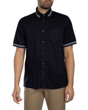 ARMANI EXCHANGE Logo Chest Pocket Short Sleeved Shirt - Black