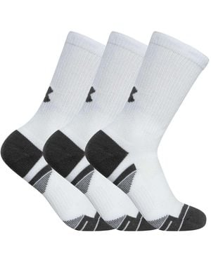 Under Armour 3 Pack Performance Tech Crew Socks - White