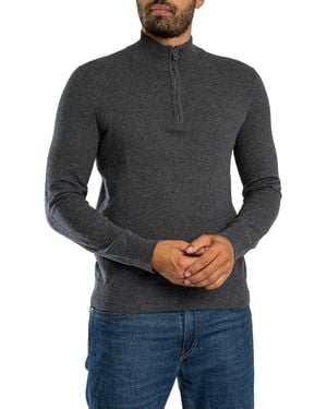 Superdry Ess Lw Wool Blend 1/2 Zip Knit - Grey