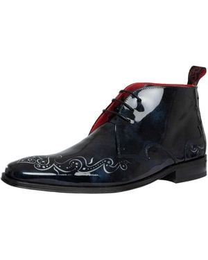 Jeffery West Sunset Patent Leather Boots - Blue