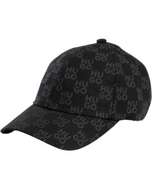 HUGO Jake Pattern Cap - Black
