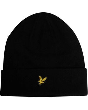 Lyle & Scott Cotton Merino Beanie - Black