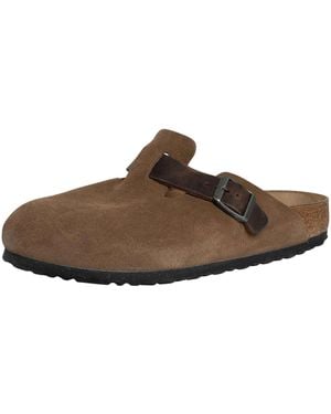 Birkenstock Boston Suede Sandals - Brown