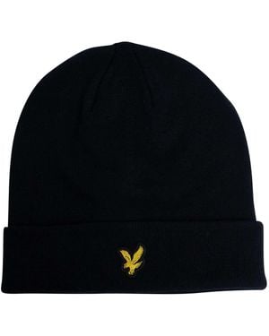 Lyle & Scott Cotton Merino Beanie - Black
