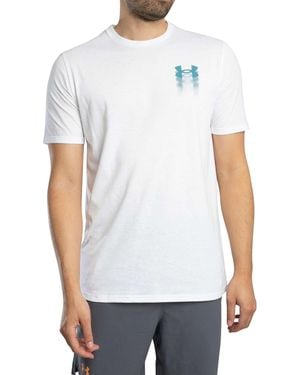 Under Armour Blur Logo Back Graphic Loose T-shirt - White