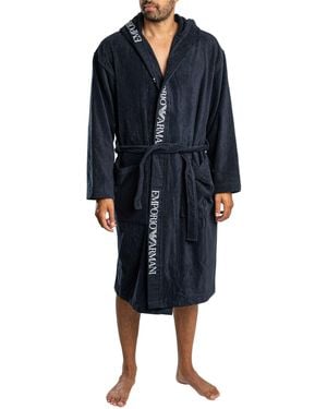 Emporio Armani Terry Cloth Robe - Blue