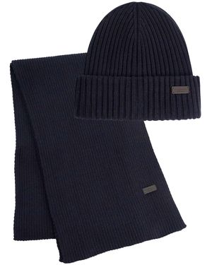 Barbour Blue Viscose Beanie main image 1