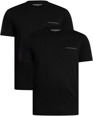 Emporio Armani 2 Pack Lounge Crew Neck T-shirt - Black