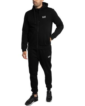EA7 Train Core Zip Hoodie Tracksuit - Black