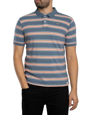 Superdry Vintage Stripe Polo Shirt - Blue