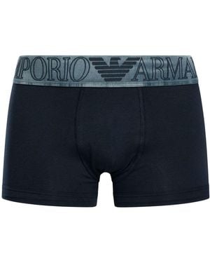 Emporio Armani Organic Cotton Trunks - Blue