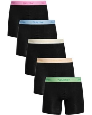 Calvin Klein 5 Pack Icon Boxer Briefs - Black