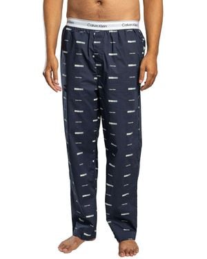 Calvin Klein Logo Pattern Pyjama Trousers - Blue