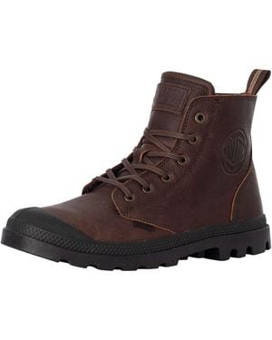 Palladium Pampa Zip Leather Boots - Brown