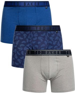 Ted Baker 3 Pack Boxer Briefs - Blue