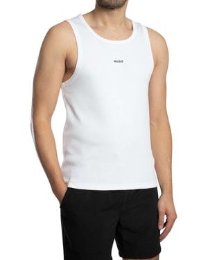 HUGO Dapota Logo Tank Top - White