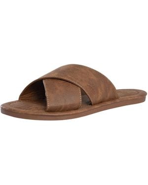 Superdry Vintage Cross Straps Sliders - Brown