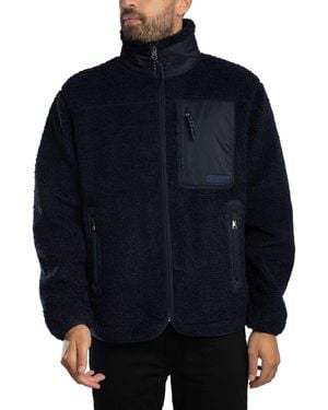 Tommy Hilfiger Teddy Fleece Zip Through Jacket - Blue
