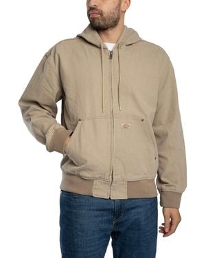Dickies Unlined Canvas Hooded Bomber Jacket - Natural