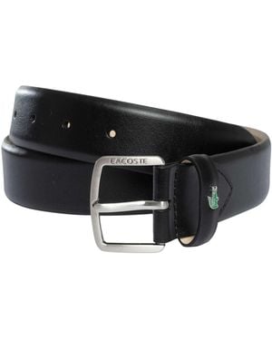 Lacoste Split Leather Belt - Black