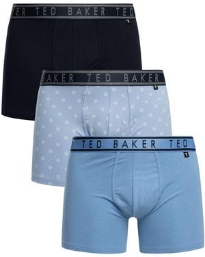 Ted Baker 3 Pack Boxer Briefs - Blue