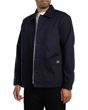 Lacoste Cotton Overshirt Jacket - Blue