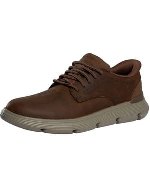 Skechers Slip-ins Garza Leather Trainers - Brown