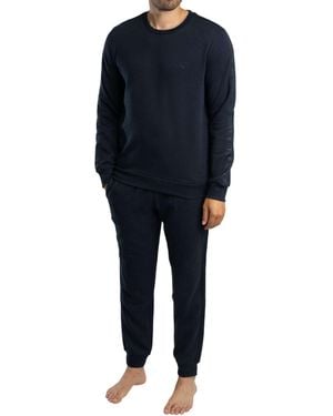 Emporio Armani Logo Lounge Tracksuit - Blue