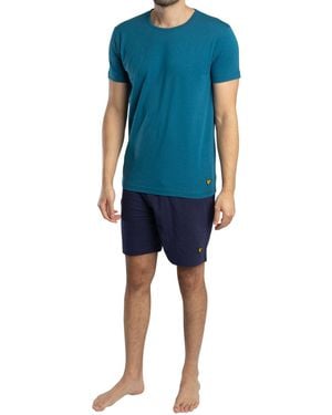 Lyle & Scott Charlie Lounge Pyjama Set - Blue