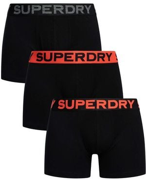 Superdry 3 Pack Organic Cotton Boxer Briefs - Black