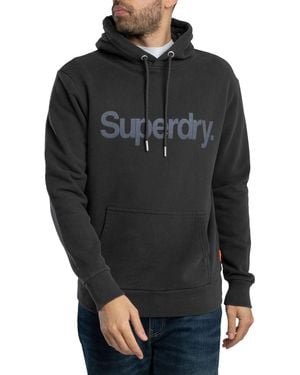 Superdry Core Logo City Pullover Hoodie - Black