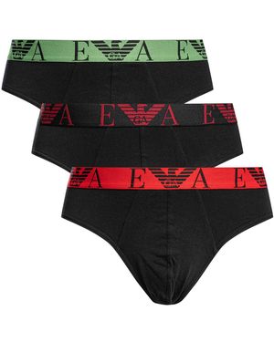 Emporio Armani 3 Pack Briefs - Black