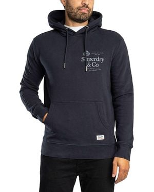 Superdry 1954 Company Relaxed Pullover Hoodie - Blue