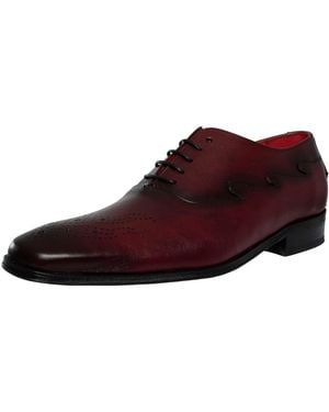 Jeffery West Leather Oxford Shoes - Red