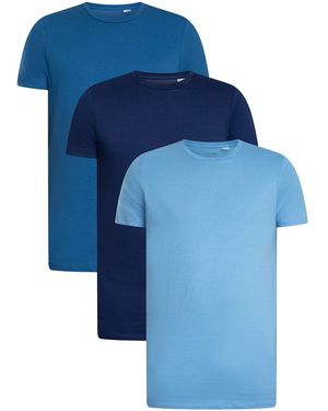 Calvin Klein 3 Pack Classic Lounge T-shirt - Blue
