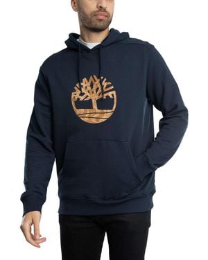 Timberland Front Camo Tree Logo Pullover Hoodie - Blue