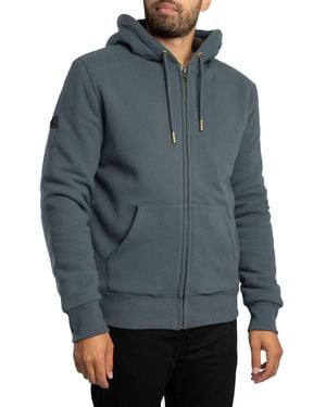 Superdry Borg Lined Zip Hoodie - Grey