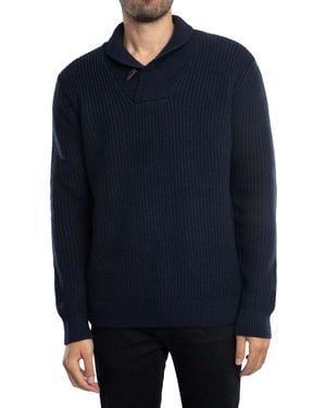 Superdry Merchant Shawl Neck Jumper - Blue