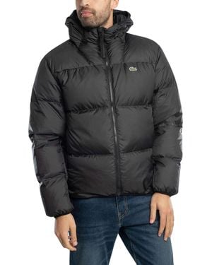 Lacoste Short Water-repellent Puffer Jacket - Grey