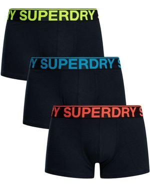 Superdry 3 Pack Trunks - Blue
