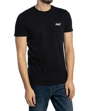 Superdry Essential Contrast Emb T-shirt - Black