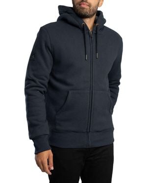 Superdry Borg Lined Zip Hoodie - Blue